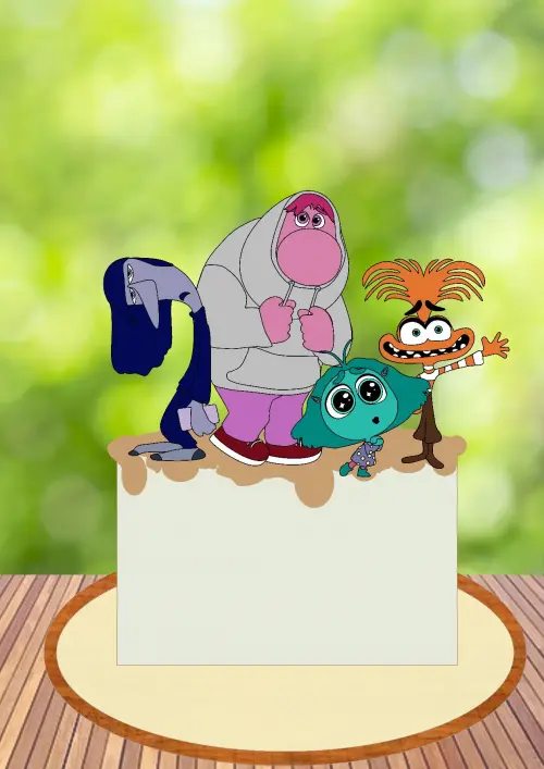 Arquivo de Corte Topo de Bolo - Divertidamente