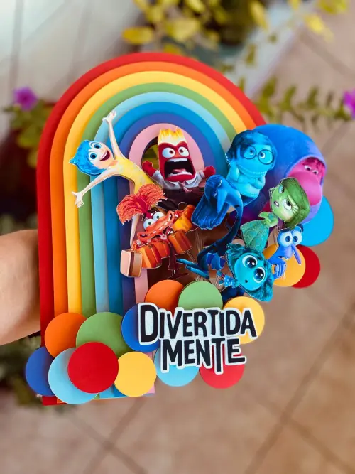 Arquivo de Corte Topo de Bolo - Divertidamente