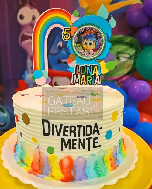 Arquivo de Corte Topo de Bolo - Divertidamente