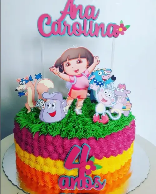 Arquivo de Corte Topo de Bolo - Dora Aventureira