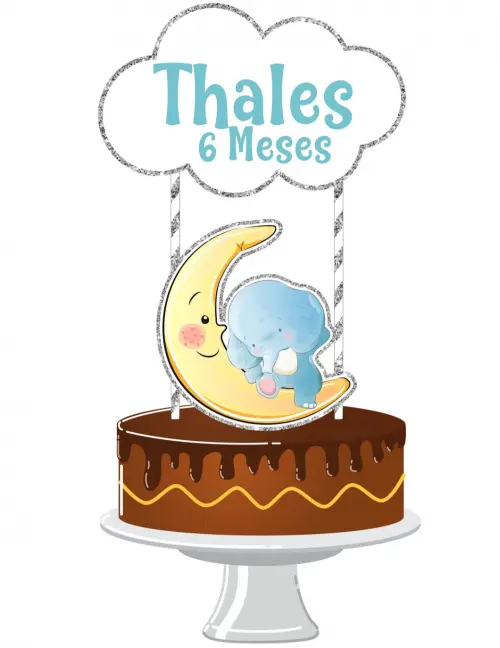 Arquivo de Corte Topo de Bolo - Elefantinho