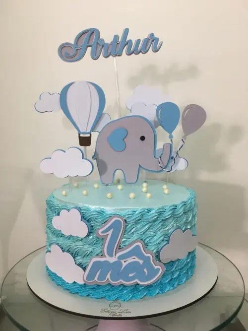 Arquivo de Corte Topo de Bolo - Elefantinho