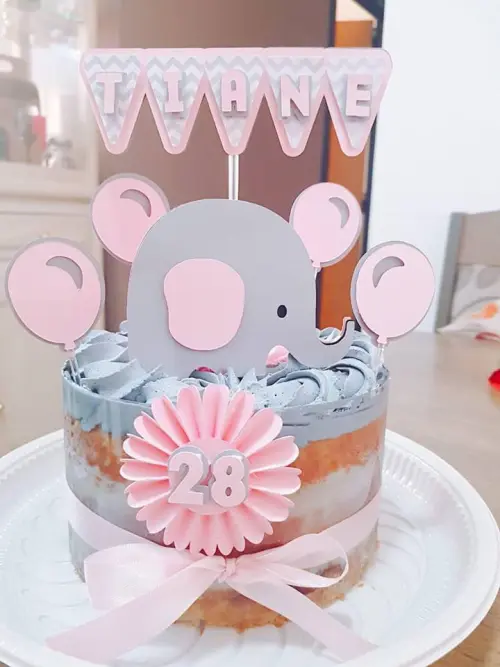 Arquivo de Corte Topo de Bolo - Elefantinho