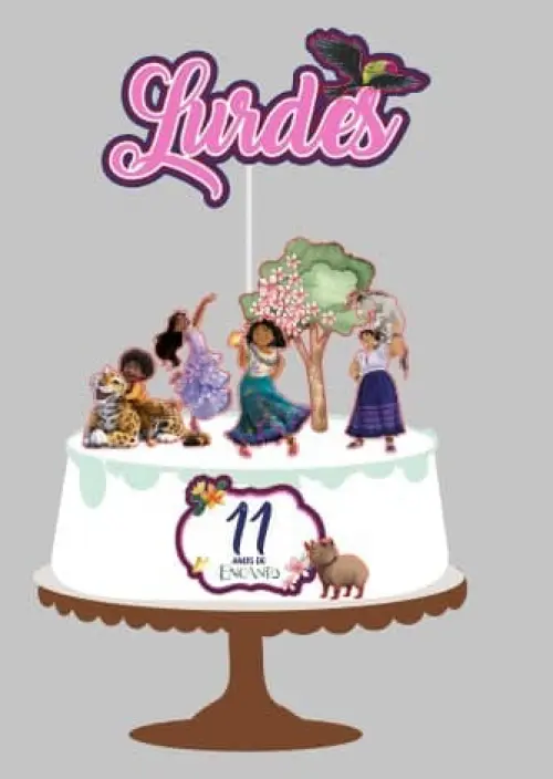 Arquivo de Corte Topo de Bolo - Encanto