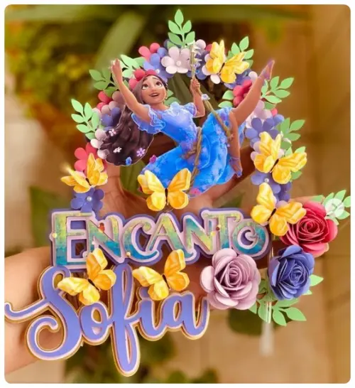 Arquivo de Corte Topo de Bolo - Encanto