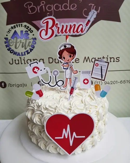 Arquivo de Corte Topo de Bolo - Enfermagem / Medicina