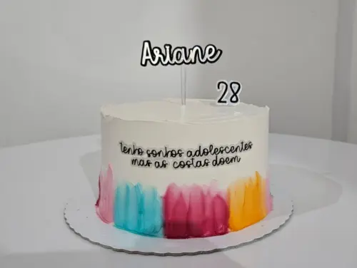 Arquivo de Corte Topo de Bolo - Tenho sonhos adolescentes mas as costas doem