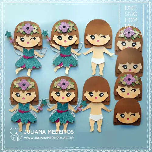 Arquivo de Corte Topo de Bolo - Fada