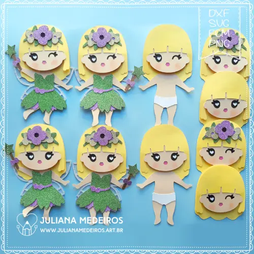 Arquivo de Corte Topo de Bolo - Fada