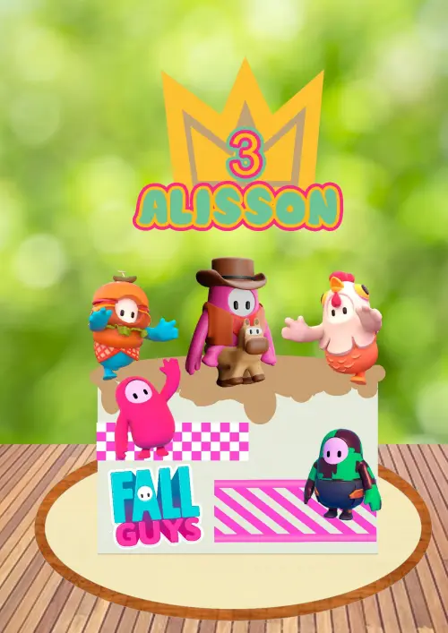 Arquivo de Corte Topo de Bolo - Fall Guys