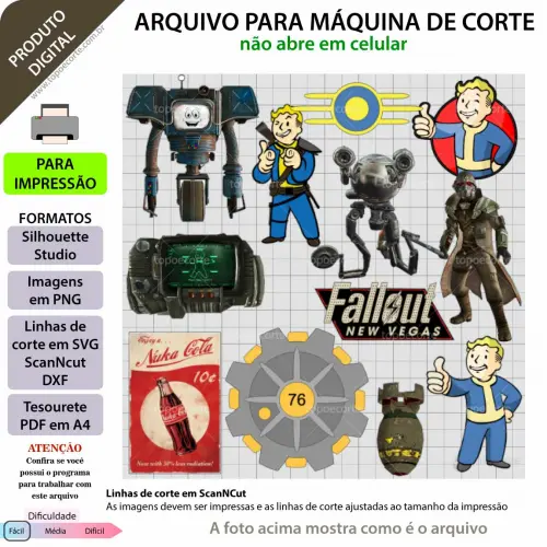 Arquivo de Corte Topo de Bolo - Fallout
