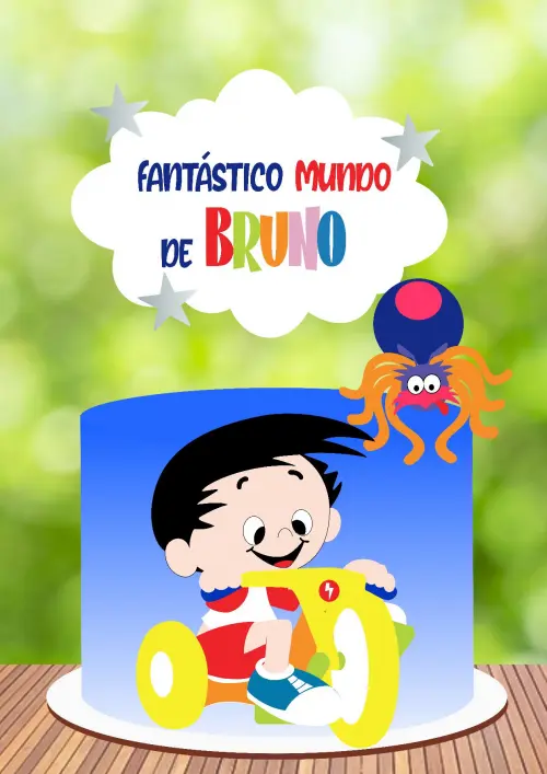 Arquivo de Corte Topo de Bolo - Fantástico Mundo de Bobby