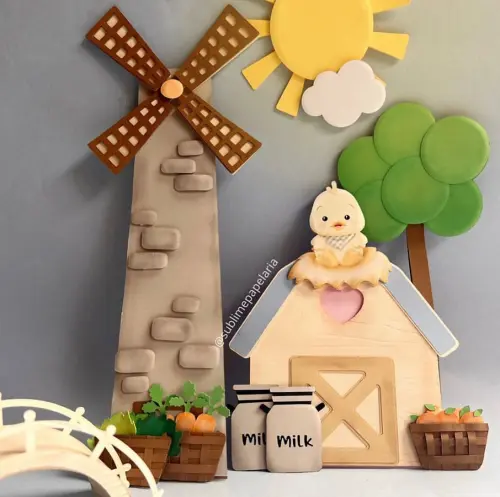 Arquivo de Corte Topo de Bolo - Fazendinha