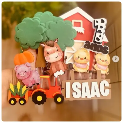 Arquivo de Corte Topo de Bolo - Fazendinha