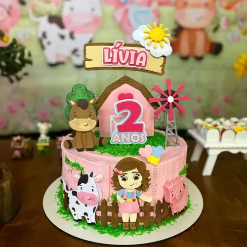 Arquivo de Corte Topo de Bolo - Fazendinha