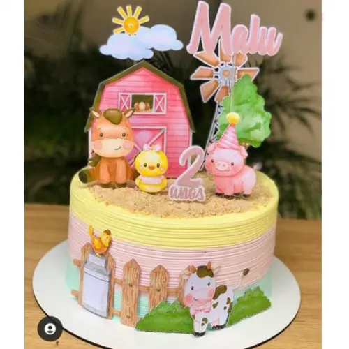 Arquivo de Corte Topo de Bolo - Fazendinha