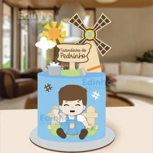 Arquivo de Corte Topo de Bolo - Fazendinha