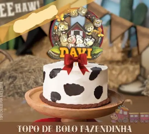 Arquivo de Corte Topo de Bolo - Fazendinha