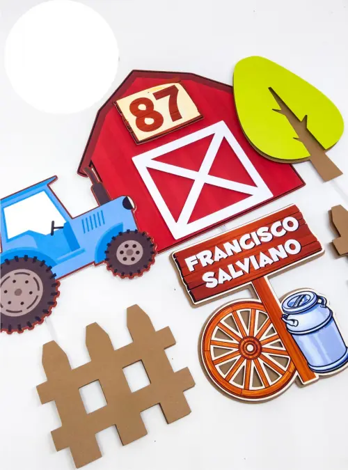 Arquivo de Corte Topo de Bolo - Fazendinha