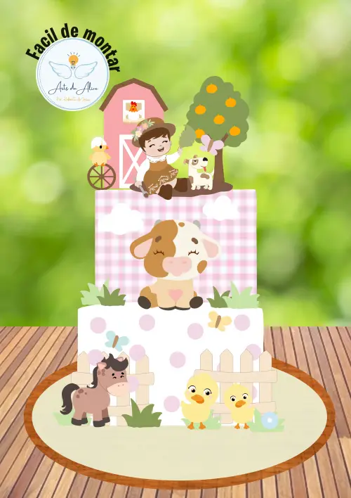 Arquivo de Corte Topo de Bolo - Fazendinha