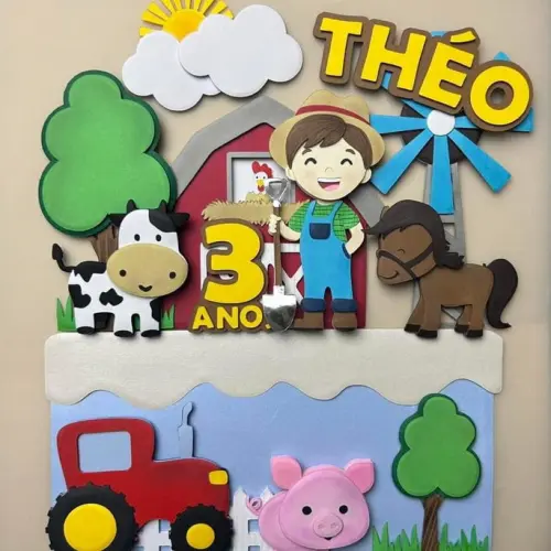 Arquivo de Corte Topo de Bolo - Fazendinha