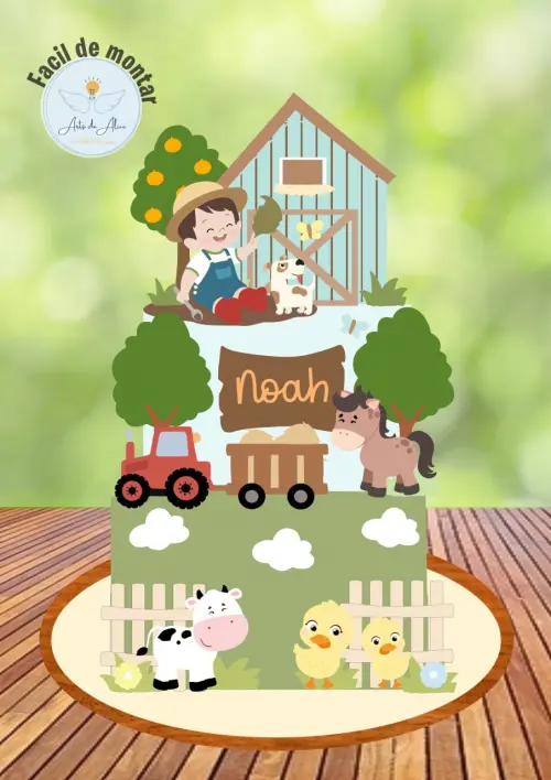 Arquivo de Corte Topo de Bolo - Fazendinha