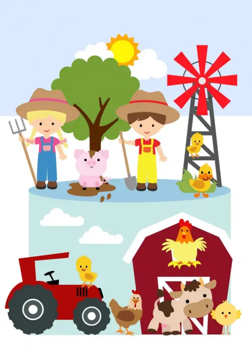 Arquivo de Corte Topo de Bolo - Fazendinha