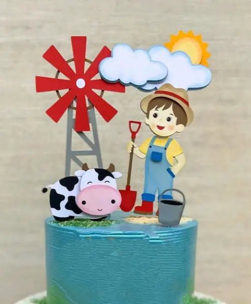 Arquivo de Corte Topo de Bolo - Fazendinha