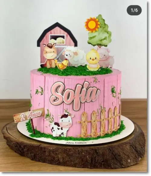 Arquivo de Corte Topo de Bolo - Fazendinha