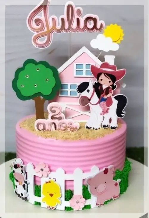 Arquivo de Corte Topo de Bolo - Fazendinha