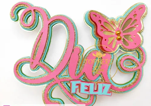 Arquivo de Corte Topo de Bolo - Feliz Aniversário