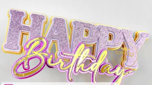 Arquivo de Corte Topo de Bolo - Feliz Aniversário