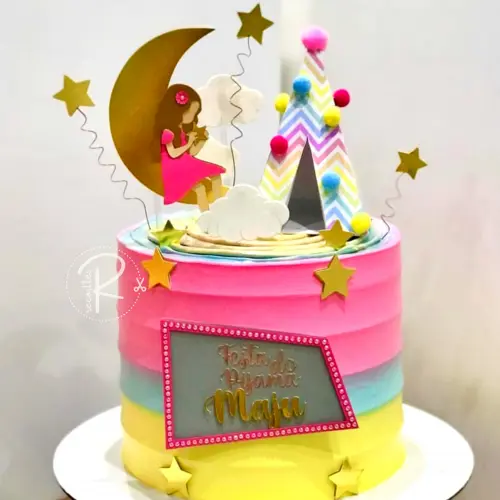 Arquivo de Corte Topo de Bolo - Festa do Pijama