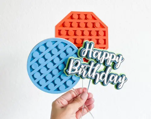 Arquivo de Corte Topo de Bolo - FIDGET TOYS - POP IT