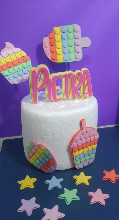 Arquivo de Corte Topo de Bolo - FIDGET TOYS - POP IT