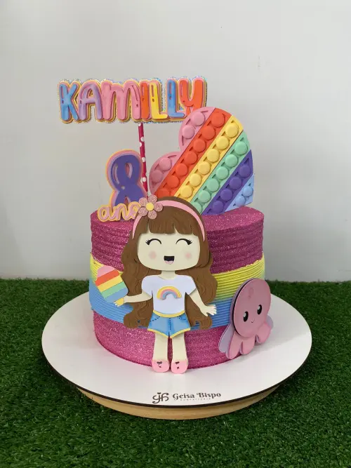 Arquivo de Corte Topo de Bolo - FIDGET TOYS - POP IT