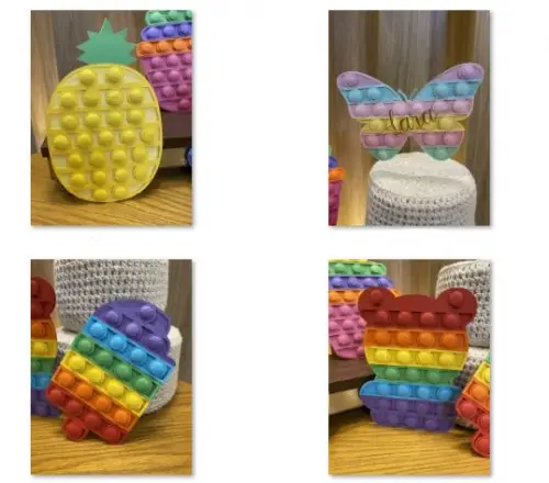 Arquivo de Corte Topo de Bolo - FIDGET TOYS - POP IT