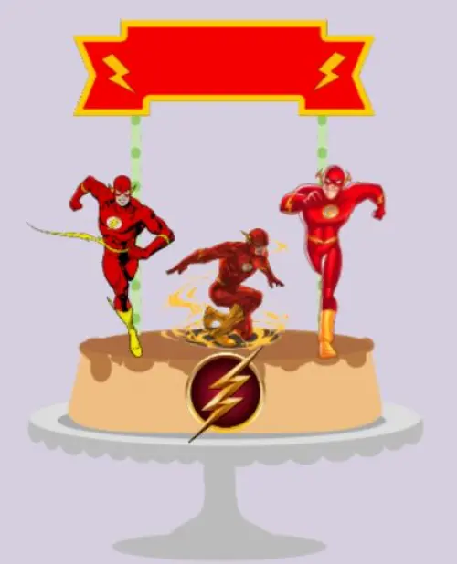 Arquivo de Corte Topo de Bolo - Flash