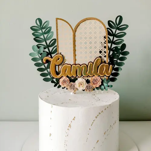 Arquivo de Corte Topo de Bolo - Floral