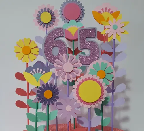 Arquivo de Corte Topo de Bolo - Floral