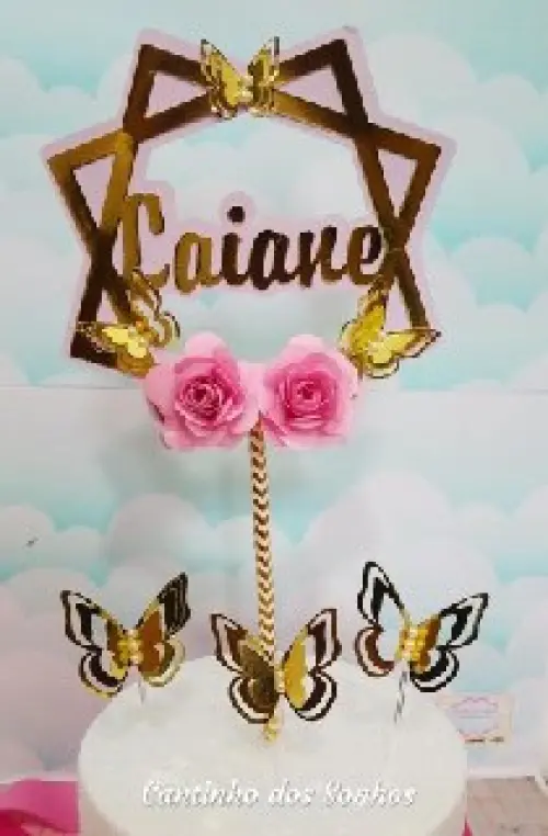 Arquivo de Corte Topo de Bolo - Floral