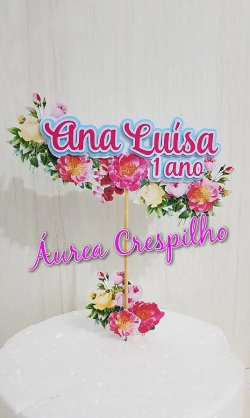 Arquivo de Corte Topo de Bolo - Floral