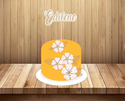 Arquivo de Corte Topo de Bolo - Floral