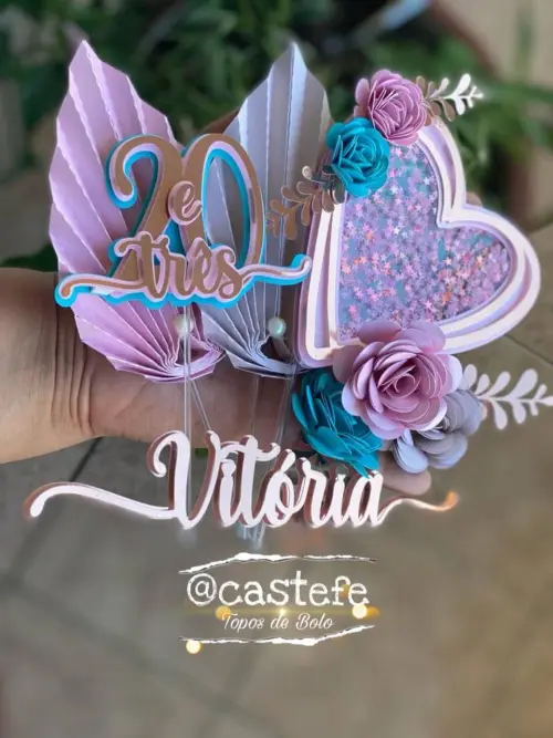 Arquivo de Corte Topo de Bolo - Floral