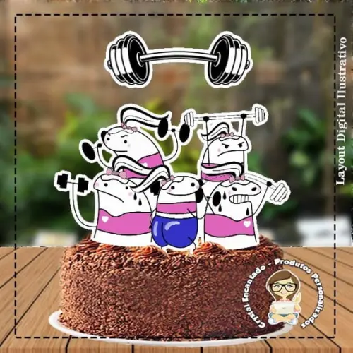 Arquivo de Corte Topo de Bolo - Flork (Bentô Cake)