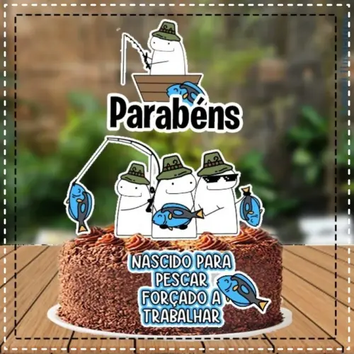 Arquivo de Corte Topo de Bolo - Flork (Bentô Cake)