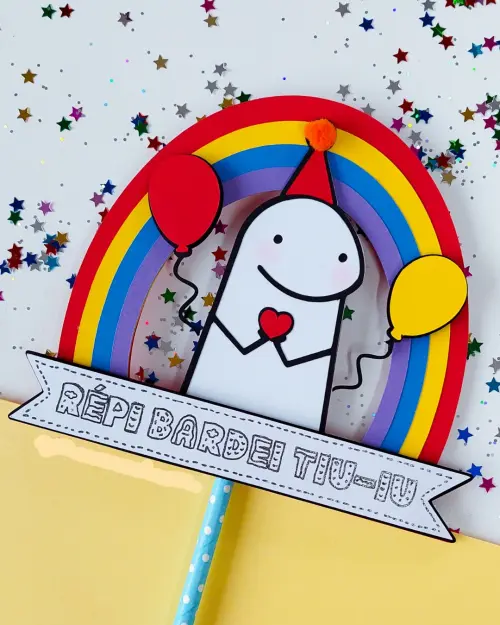 Arquivo de Corte Topo de Bolo - Flork (Bentô Cake)