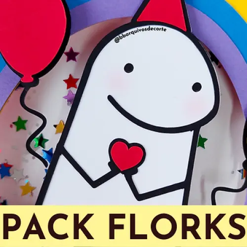 Arquivo de Corte Topo de Bolo - Flork (Bentô Cake)