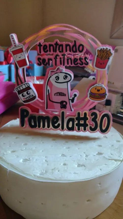 Arquivo de Corte Topo de Bolo - Flork (Bentô Cake)