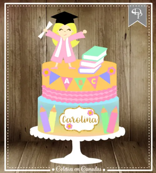 Arquivo de Corte Topo de Bolo - Formatura